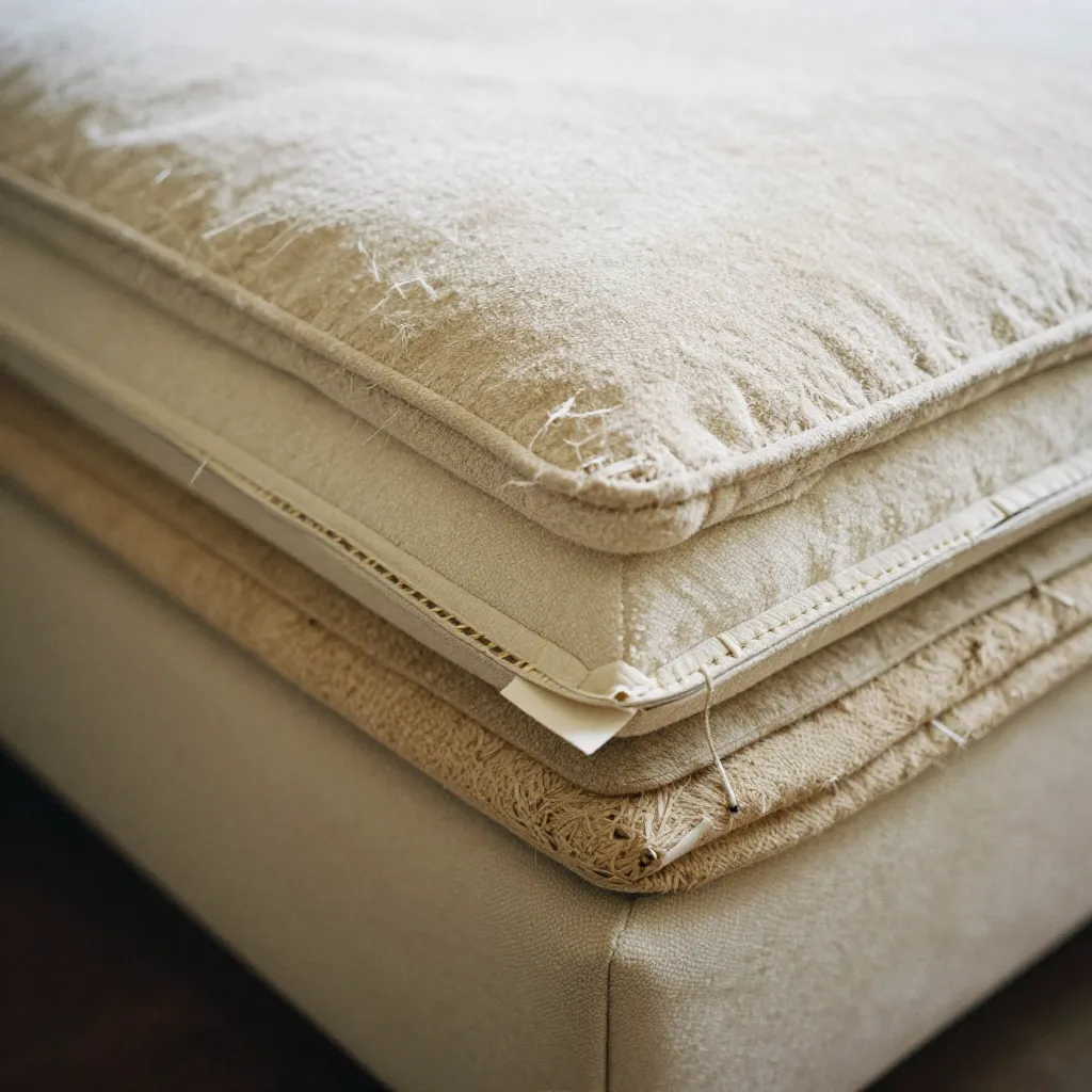 Horsehair material close-up showing natural curl